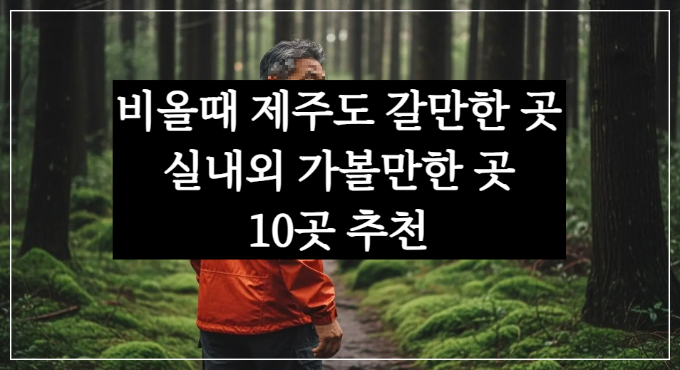 비올때 제주도 갈만한 곳, 실내외 가볼만한곳 10곳 추천