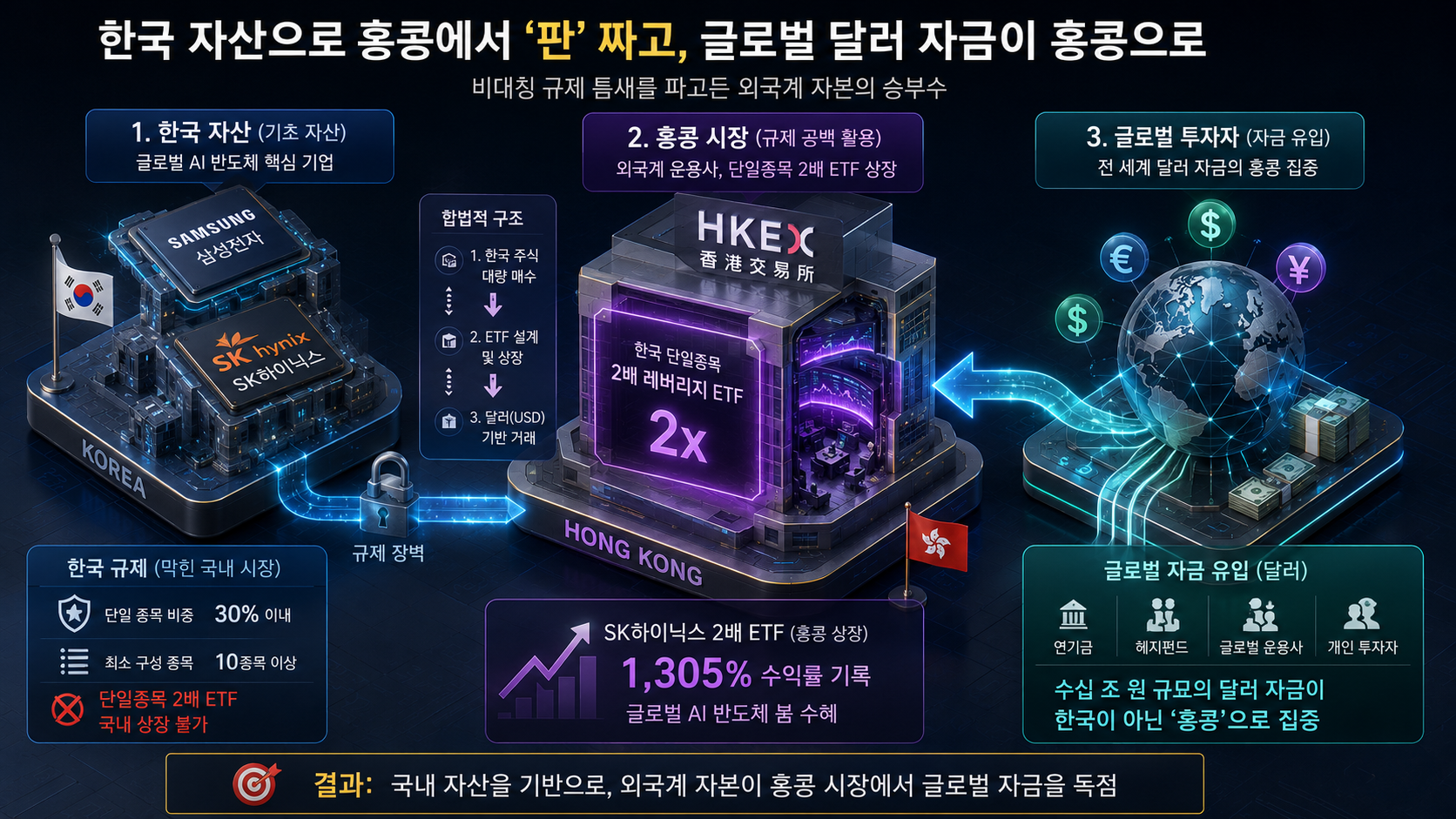 레버리지 ETF 음의 복리 경고! 홍콩 2배 상품 규제 완화가 불러온 코스피 유례없는 변동성 장세 생존법
