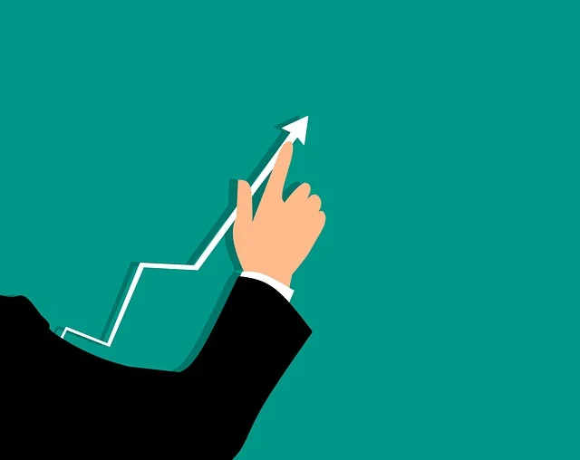 올라가는 차트 사진