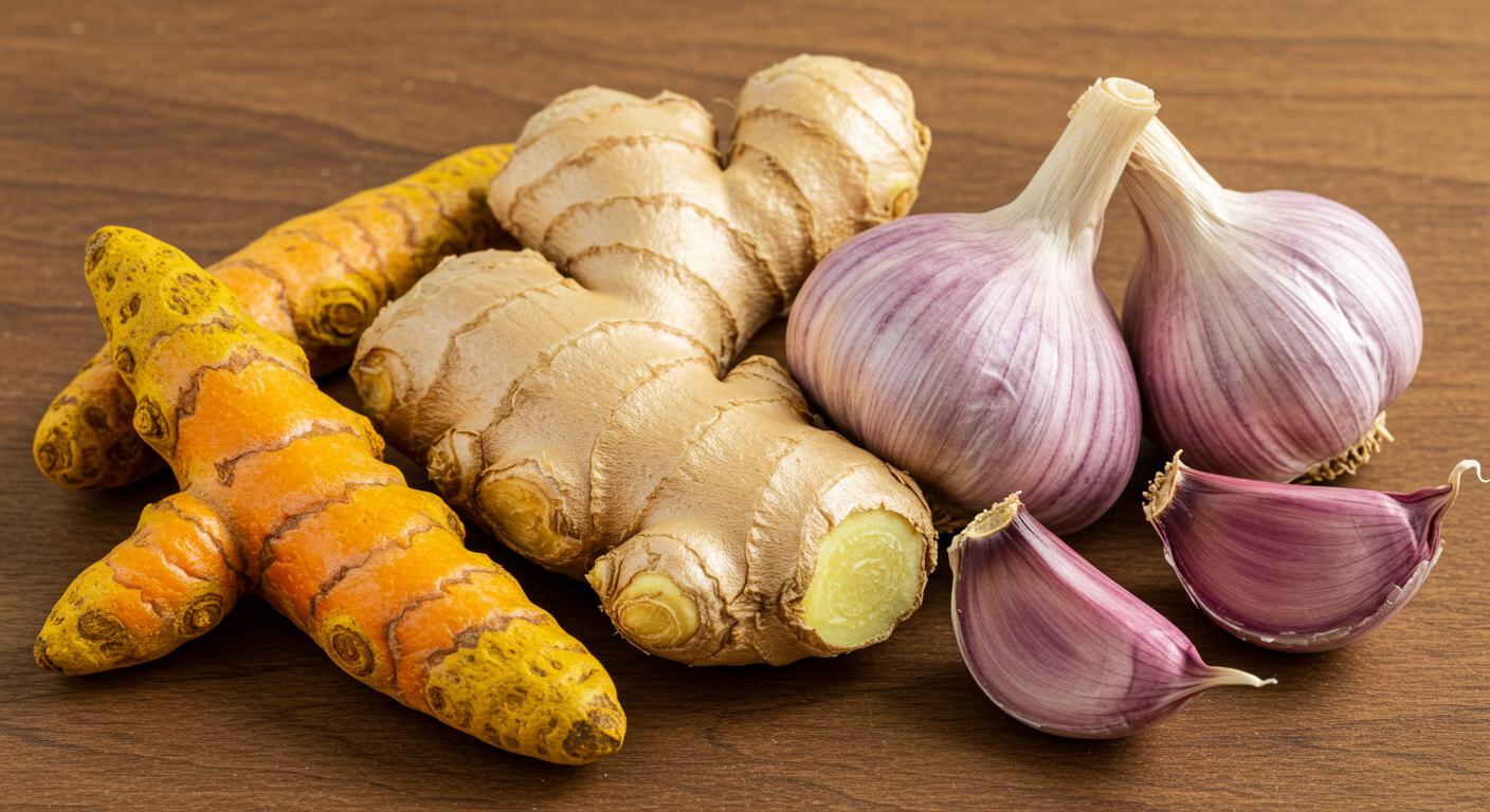 강황,마늘,생강 사진