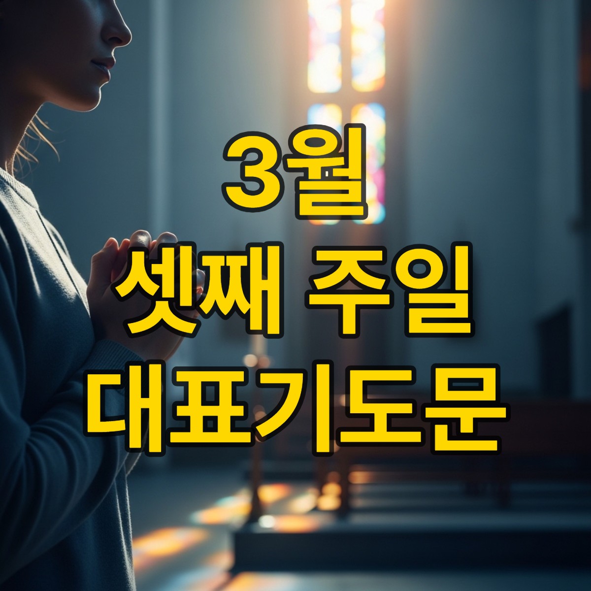 3월 셋째 주일낮예배 대표기도문