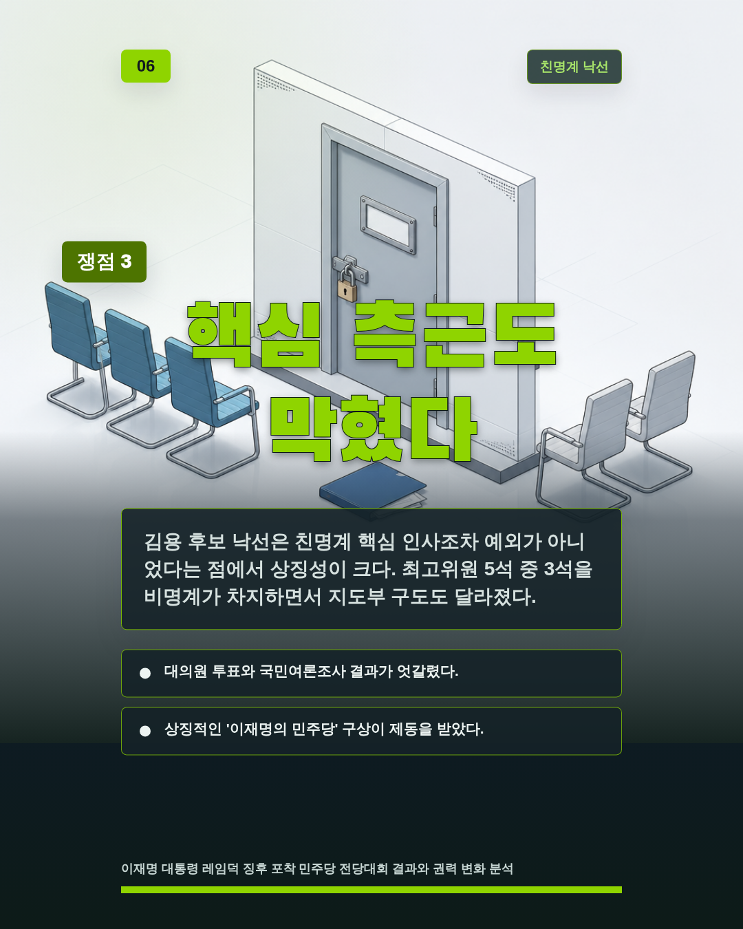핵심 측근도 막혔다