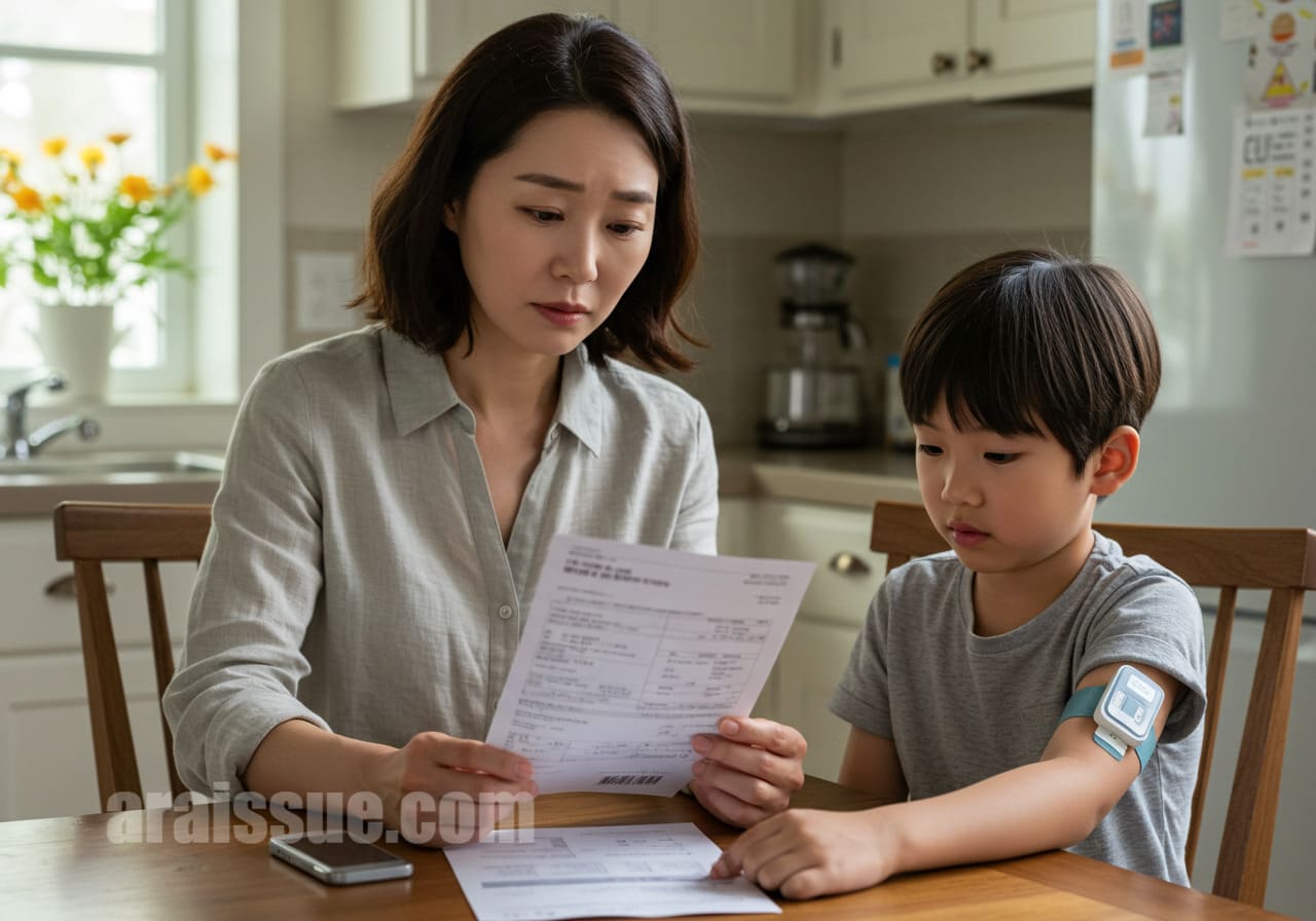 소모품과 병원비로 부담을 느끼는 당뇨 아동 가족