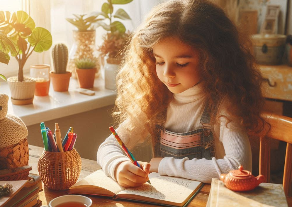 일기를 쓰고 있는 소녀를 통해서 작은 습관을 이해하고자 함