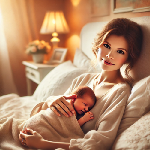 출산후-아기를-안고-있는-여성