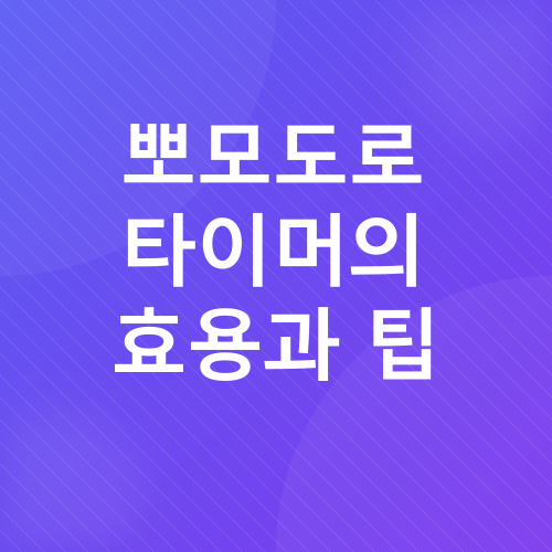 뽀모도로 타이머 후기_4