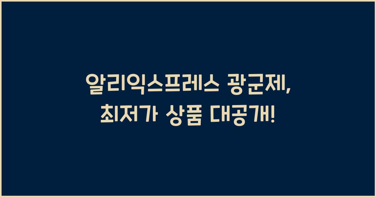 알리익스프레스 광군제