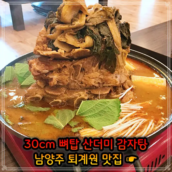 2TV 생생정보 남양주 퇴계원 30cm 뼈탑 산더미 감자탕 맛집