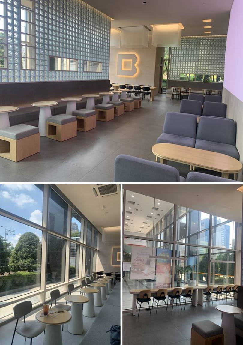 제일 안쪽 자리 및 창가자리