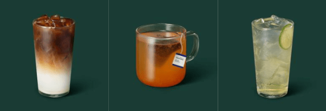 돌체 콜드 브루, 자몽 허니 블랙티, 쿨 라임 피지오