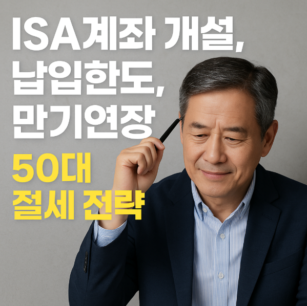 ISA계좌 개설과 절세 전략을 검토 중인 중장년의 모습