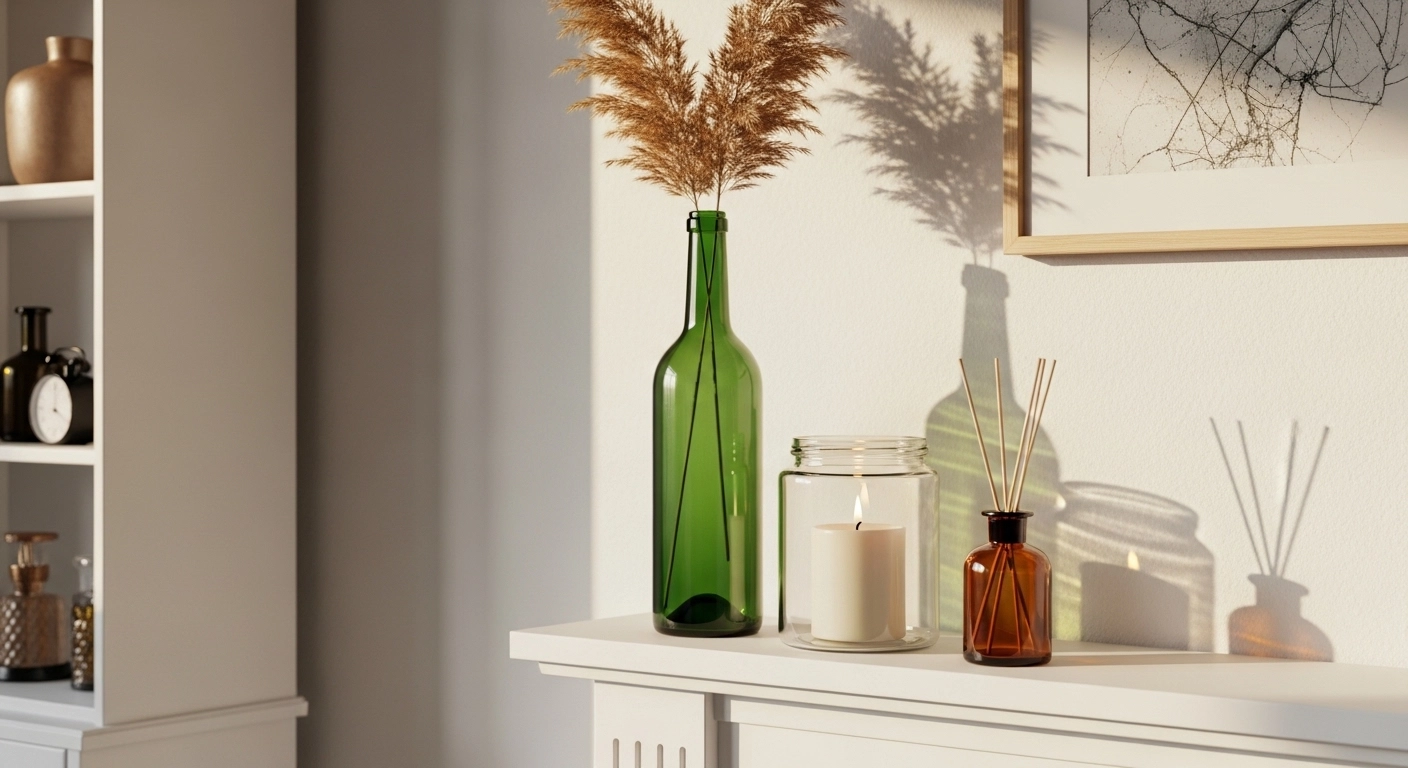 돈 안 들이고 집 꾸미기 빈 유리병으로 완성하는 공간별 인테리어 꿀팁 5 (거실, 주방, 욕실)