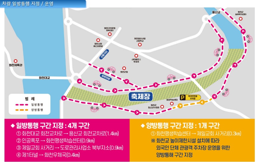 2026 화천 산천어축제 차량일방통행