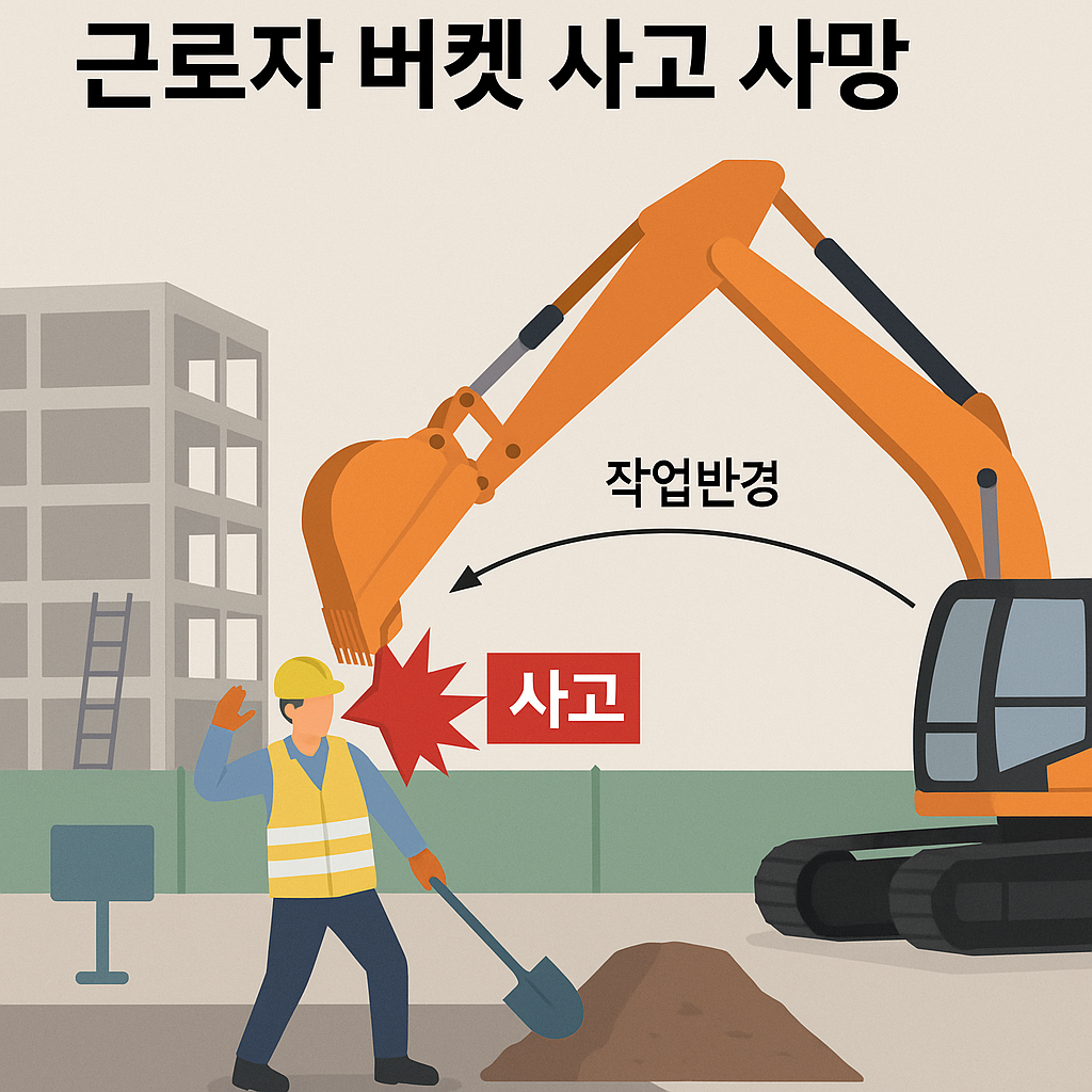 근로자 버켓 사고 사망