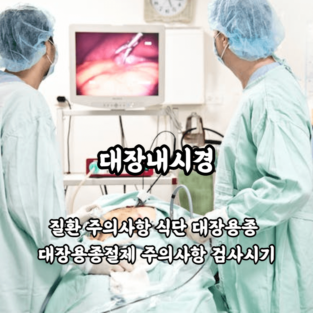 대장내시경 질환 주의사항 식단 대장용종 대장용종절제 주의사항 검사시기