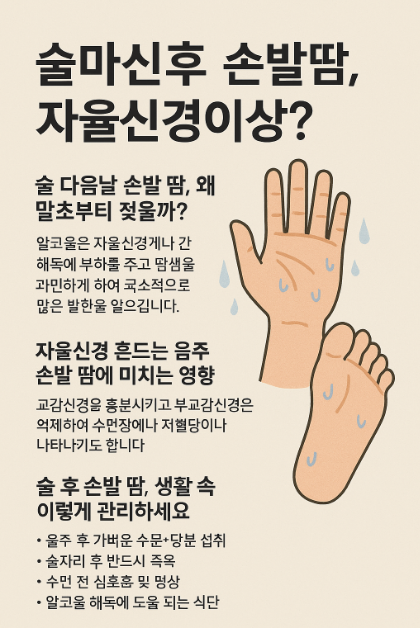 술마신후 손발땀,자율신경관련
