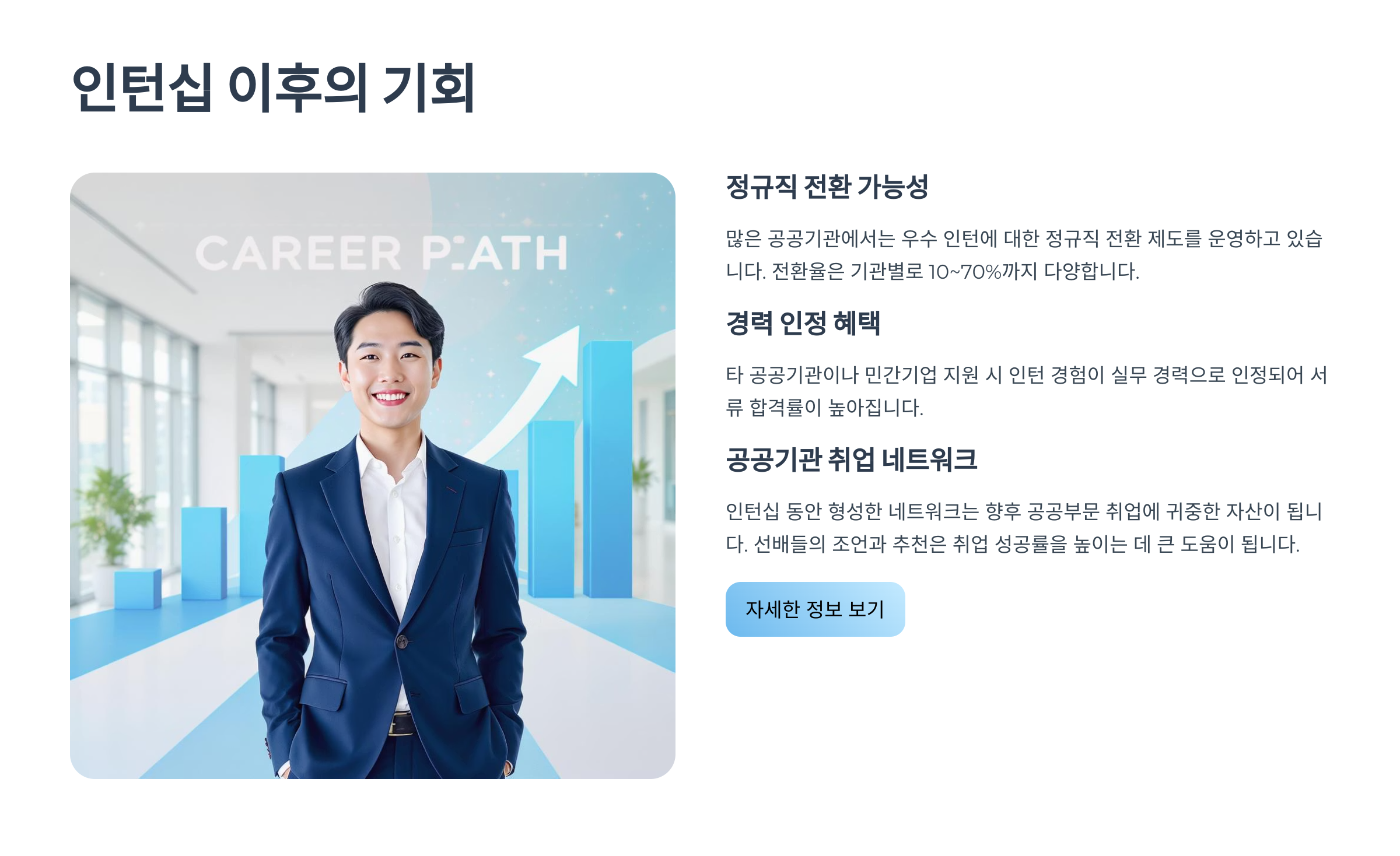 인턴십 이후의 기회