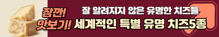 세계적인 유명 치즈