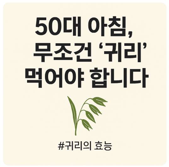 50대 귀리를 먹어야 하는 이유