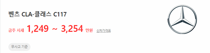 CLA클래스(C117) 중고차