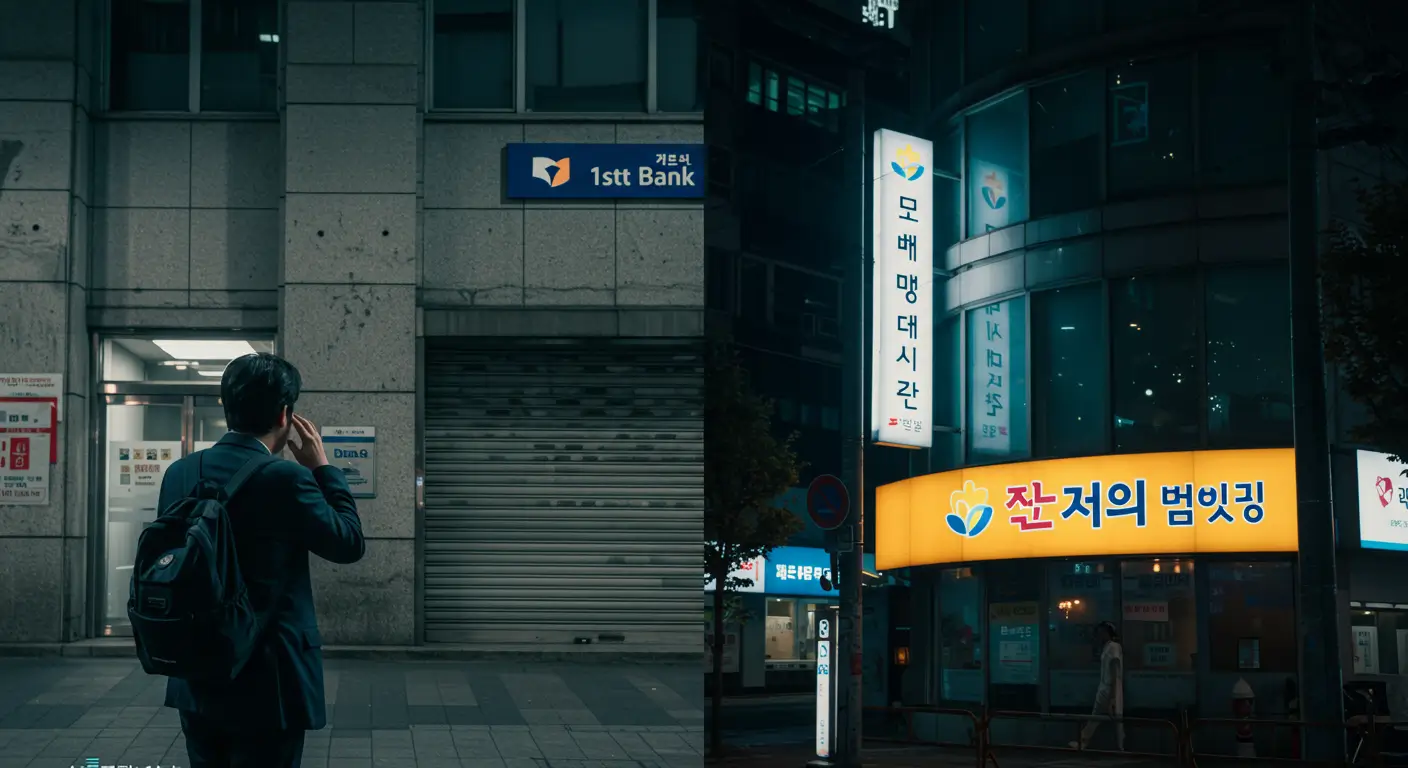 1금융권 은행에서 거절된 후, 대안으로 2금융권 공유지분담보대출을 발견하는 한국인