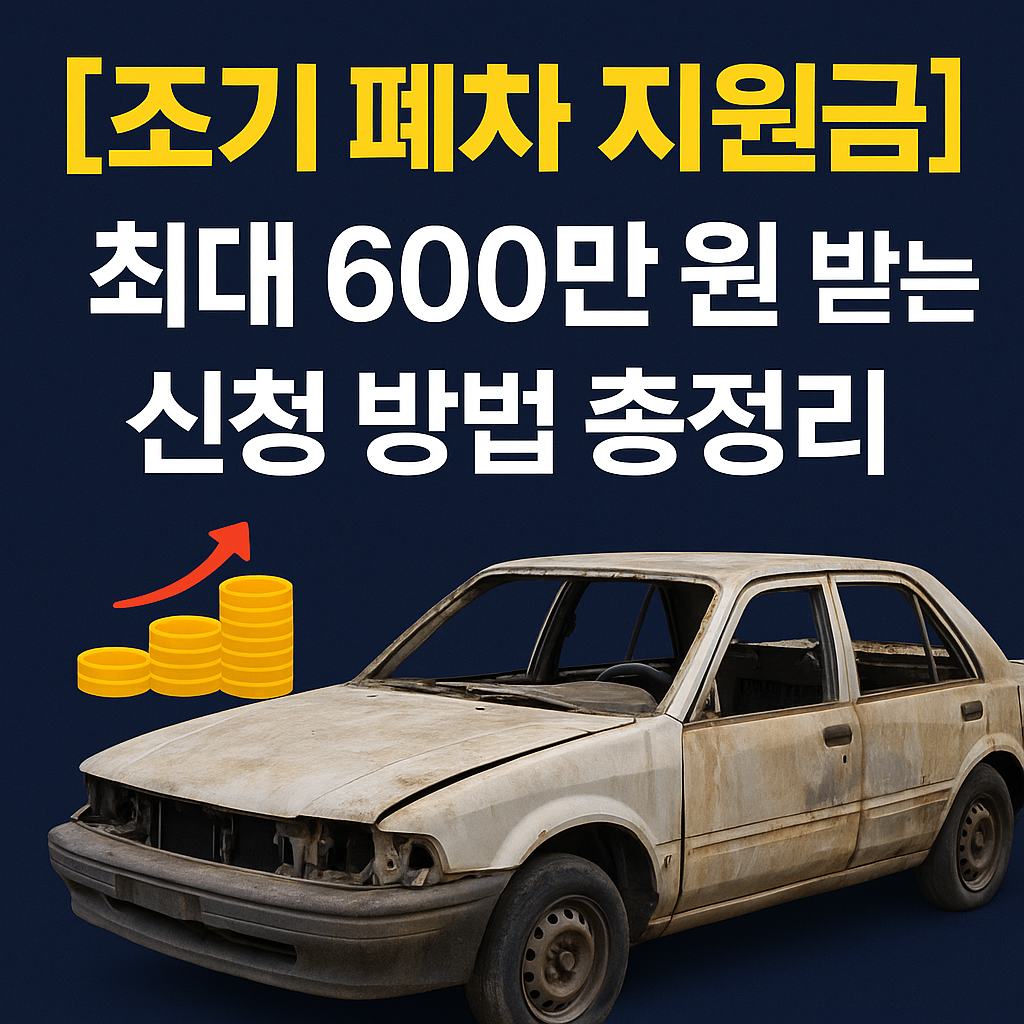 [조기 폐차 지원금] 지금 신청 안 하면 최대 600만 원 놓칩니다!