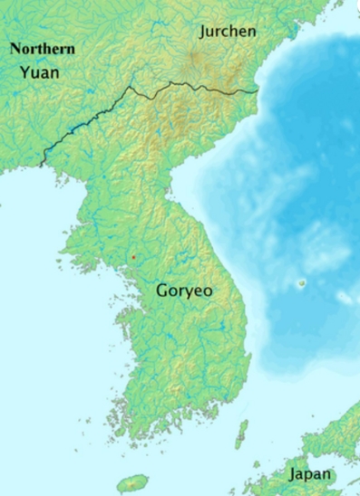 고려시대 영토를 보여주는 지도