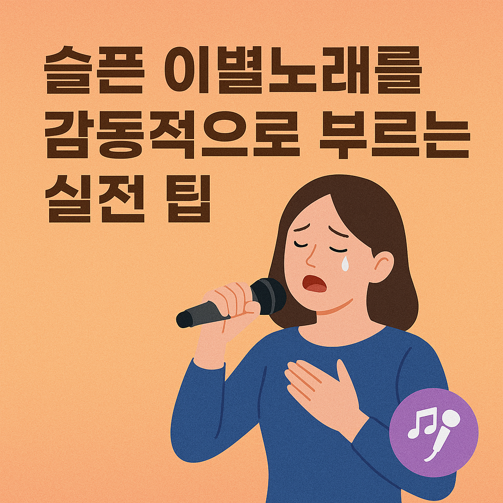 슬픈 이별노래를 감동적으로 부르는 실전 팁
