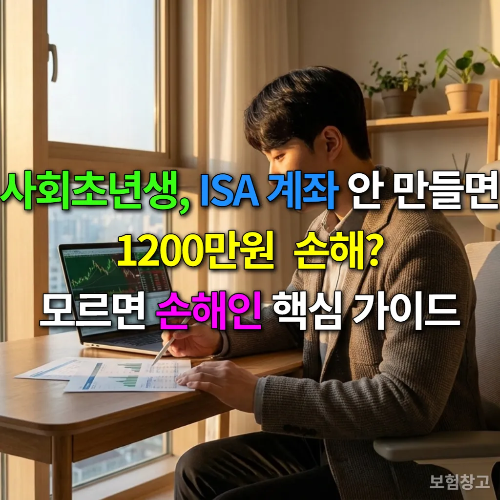 ISA 계좌를 검토하며 재테크를 계획하는 한국의 젊은 사회초년생