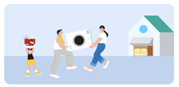 폐기물에 신고필증 부착 후 배출 이미지