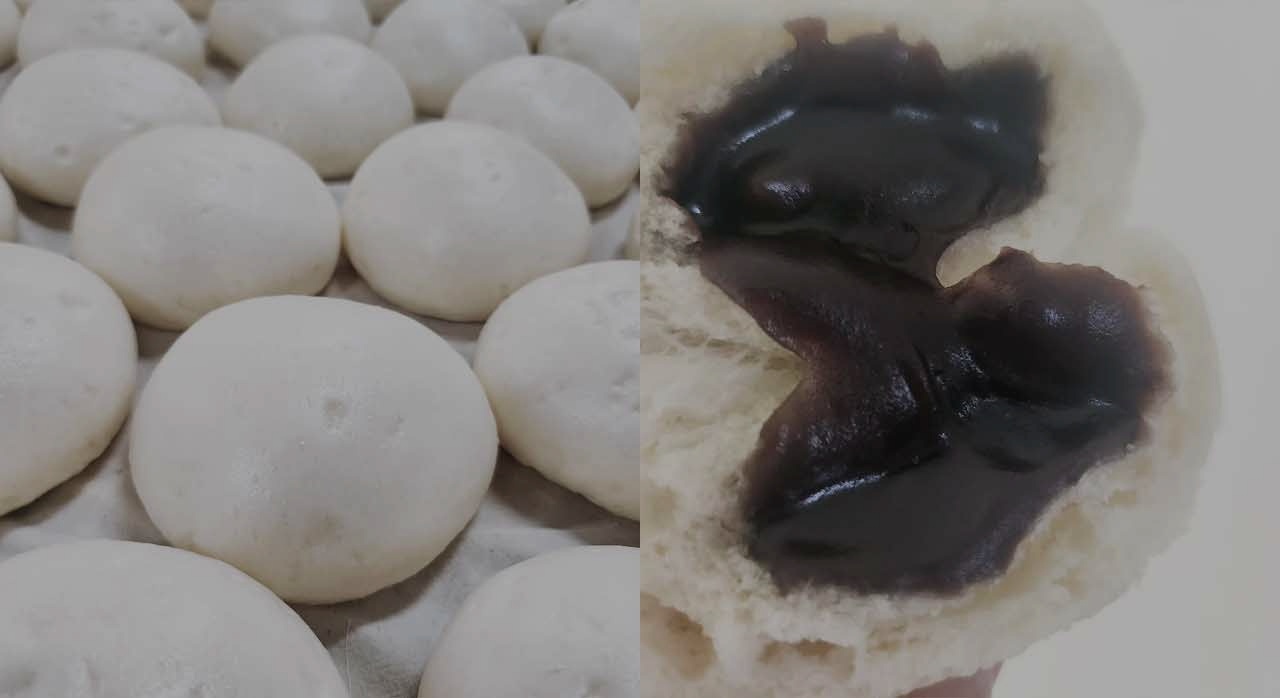 따끈하게 익은 찐빵과 초콜릿 무스같은 팥소의 모습이다. [ⓒ인스타그램 jeju_arajjinppang]