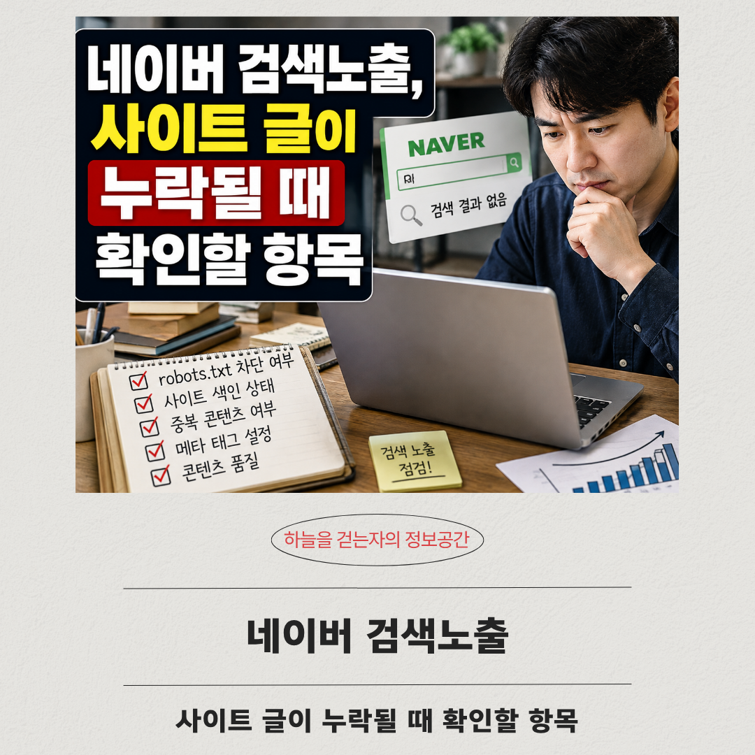 네이버 검색노출, 사이트 글이 누락될 때 확인할 항목