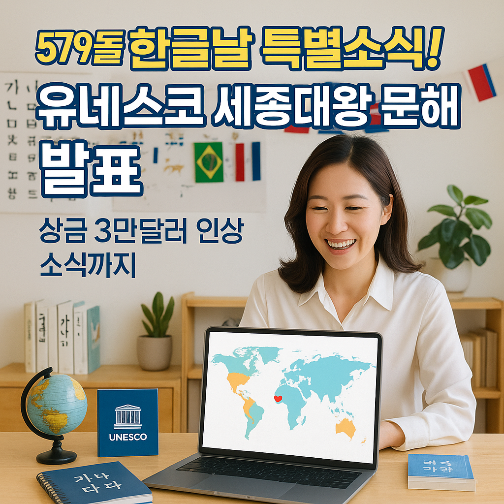 유네스코 세종대왕 문해상, 수상자 발표(출처: 문화체육관광부)