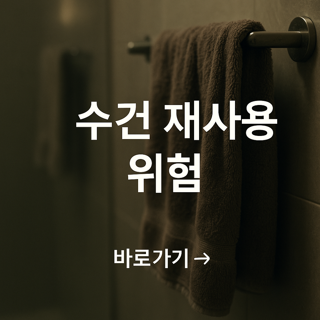 수건 재사용하면 생기는 문제와 관리 방법까지 완벽 정리