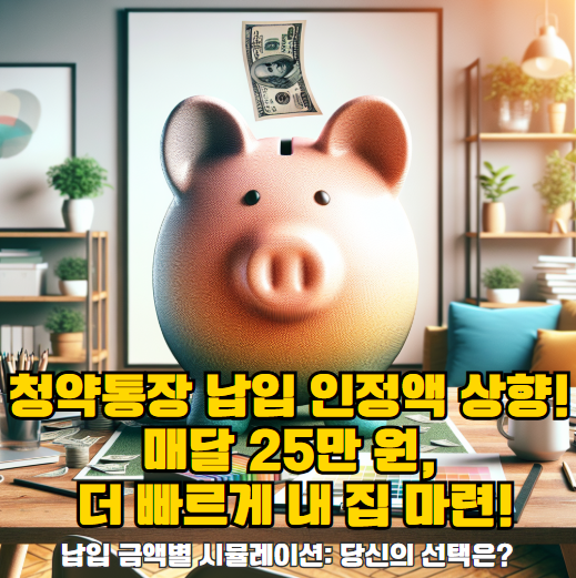 청약통장 월 납입 인정액 상향