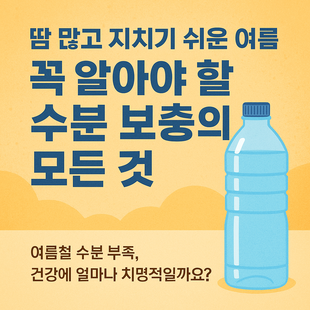 땀 많고 지치기 쉬운 여름, 꼭 알아야 할 수분 보충의 모든 것