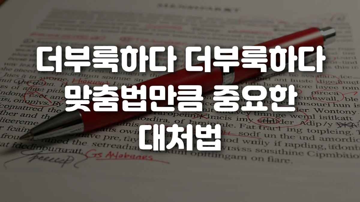 더부룩하다 더부룩하다 맞춤법만큼 중요한 대처법
