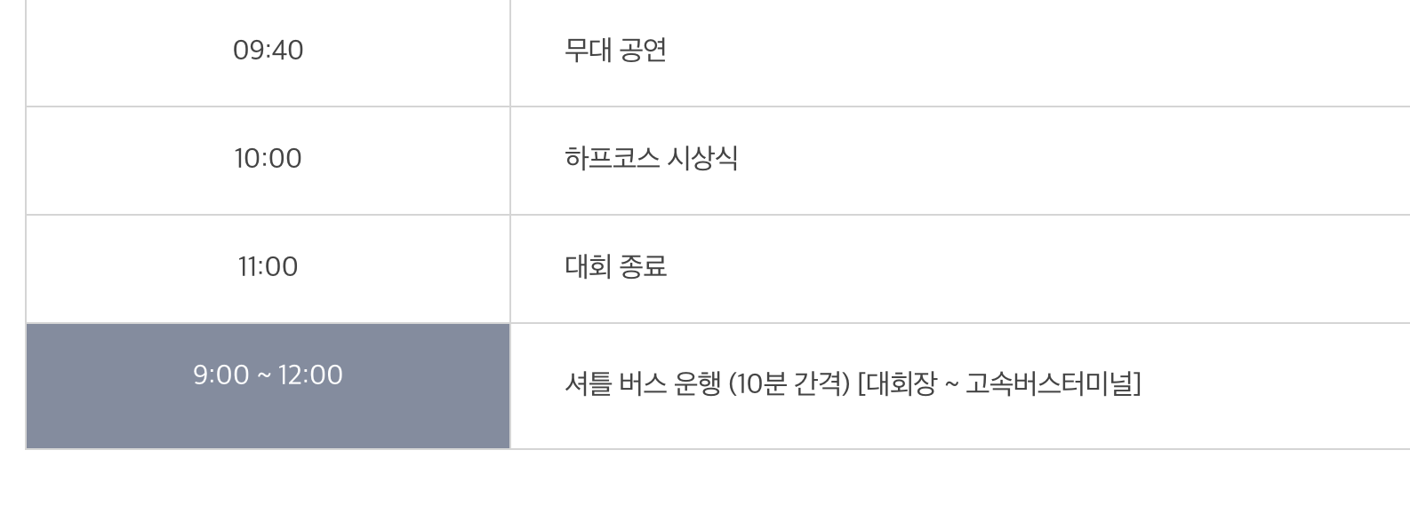 벚꽃마라톤 대회당일일정