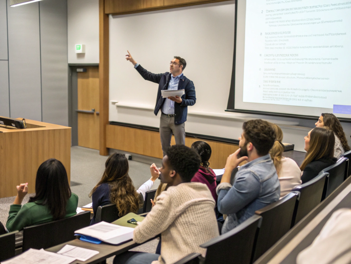 의대에서 교수님이 강의하는 모습