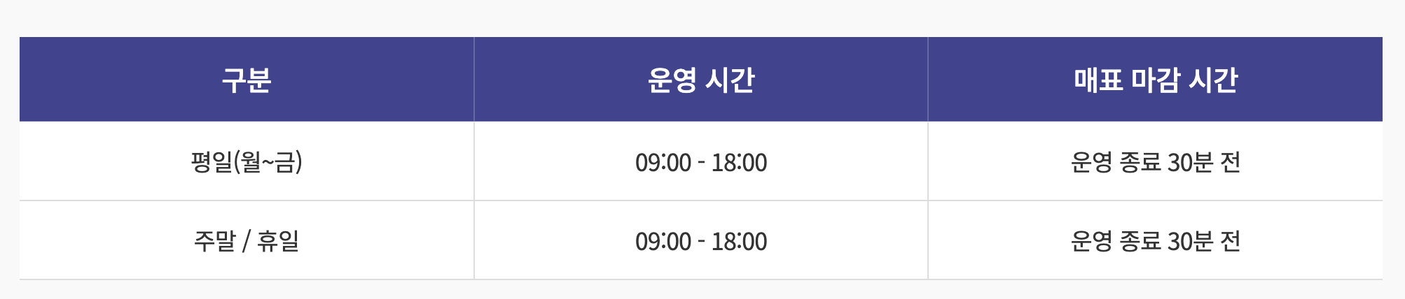 파주임진각평화곤돌라 운영시간