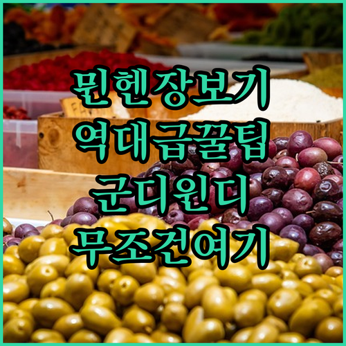 뮌헨 라임 마르크트 알뜰 장보기 팁과..