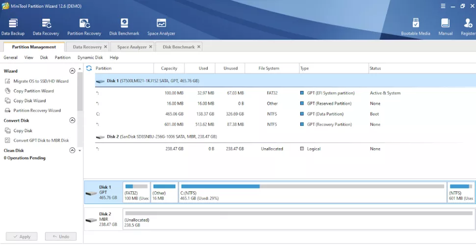 MiniTool Partition Wizard 리뷰