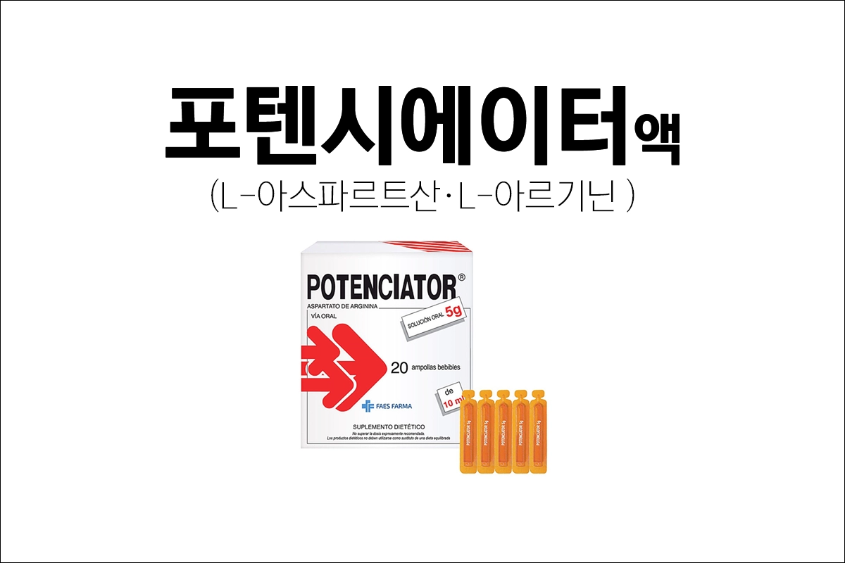 포텐시에이터 액 가격 효능 효과 부작용 L-아스파르트산 L-아르기닌 공항 피로회복제 무기력증