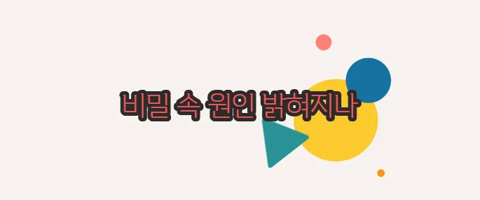 코피가 자주나는 이유 이제 베일을 벗겨볼까요