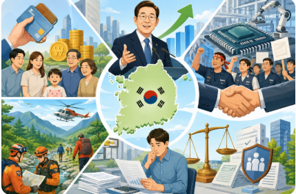 이재명 대통령 적극재정&middot;국민배당금 논의&middot;삼성전자 파업 우려&middot;주왕산 초등생 사망&middot;서민채무 추심 논란
