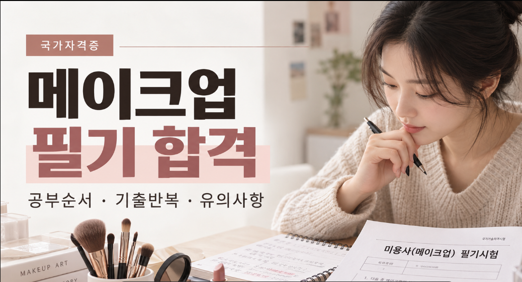 메이크업 필기 합격 사진