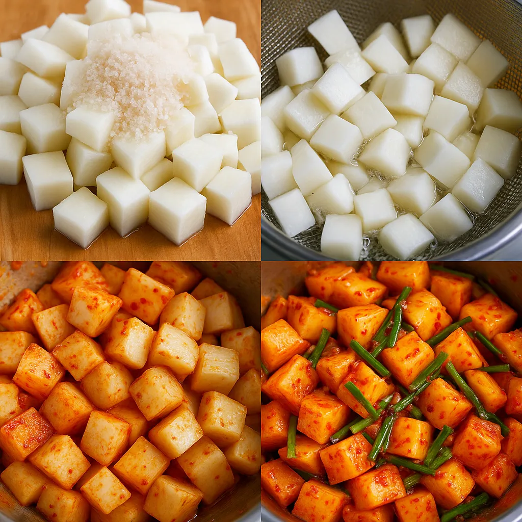 겨울 석박지 무김치 담그기법 레시피 이미지