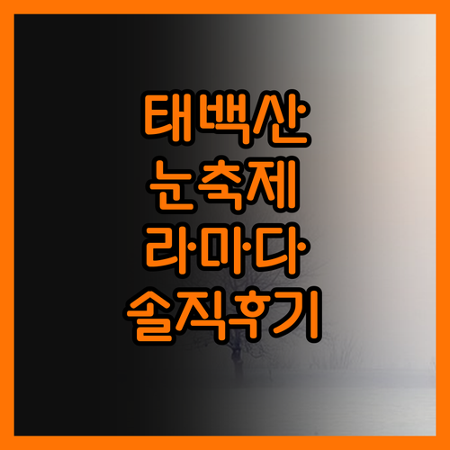 라마다태백 호텔, 태백산 눈축제 완벽