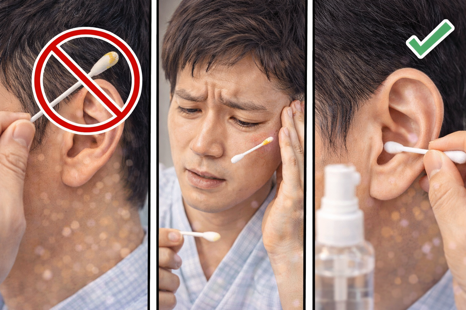 귀 건강을 위한 올바른 귀지 제거법(면봉, 위험, 관리)관련 사진