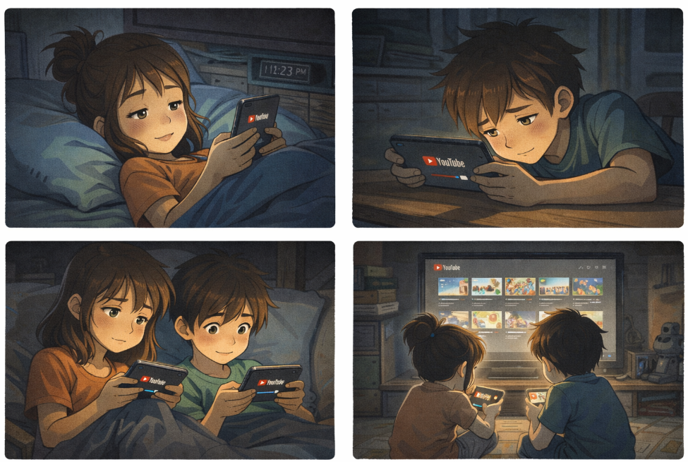 스마트 중독에 빠진 아이들